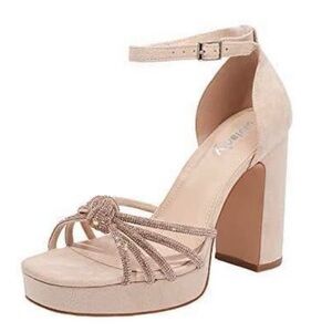 Women Rhinestone Platform high heels Sandal
Nude US 9 christmas new year party